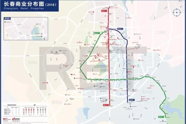 长春首张商业项目分布图发布 全市商业项目共102个